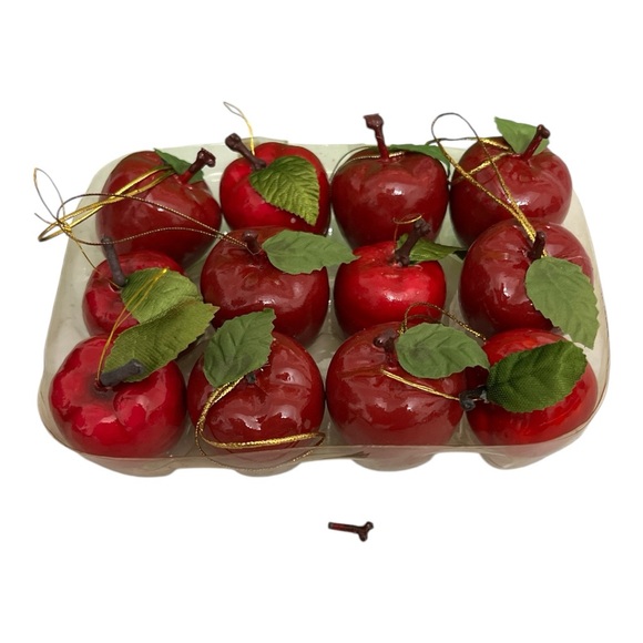 Vintage Red Apple Christmas Ornaments (Lot of 30) - Picture 4 of 7